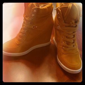 Hi top wedge sneakers